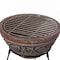 Vintiquewise Outdoor Small Red and Grey Grill Clay Fire Pit and Accent Design and Metal Stand QI004353 - alternate 5